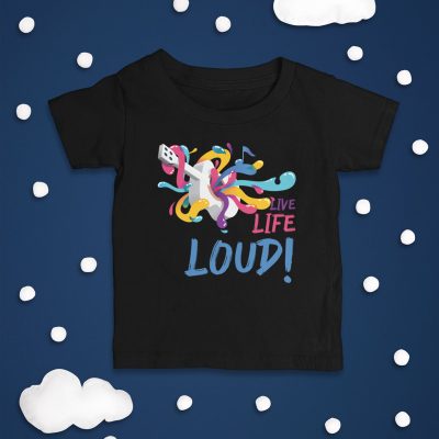 Live Life Loud Tshirt for girls and boys